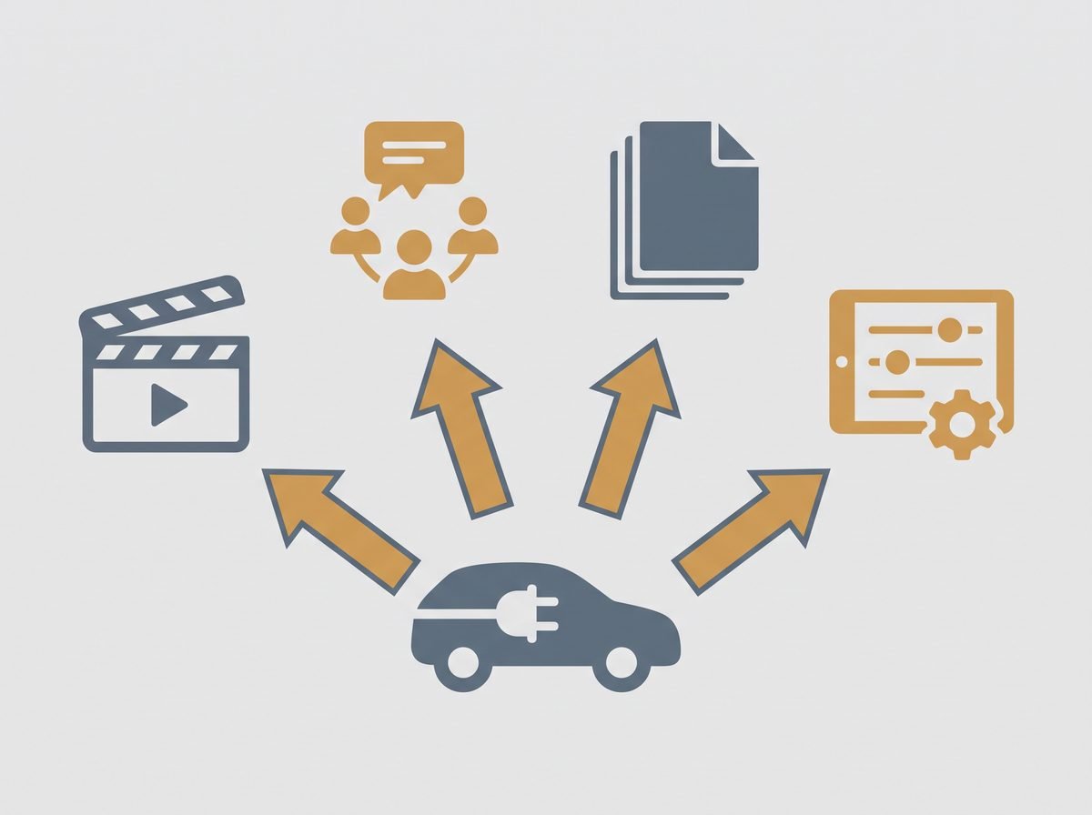 The EV Launch Playbook: Film, CGI and Social in One System — at a glance